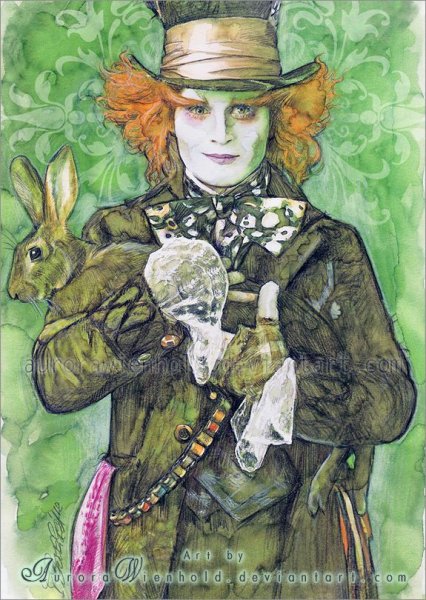 Шляпник Алиса в стране чудес рисунок