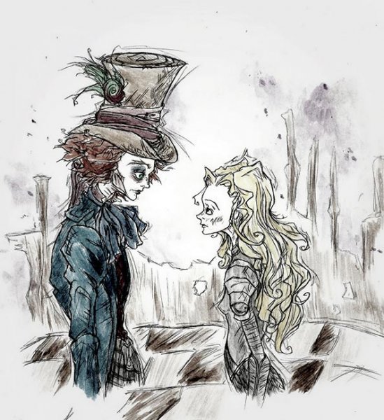 Алиса в Зазеркалье Алиса и Шляпник любовь