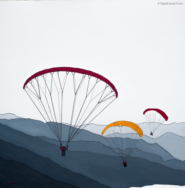 Нарисованный параплан