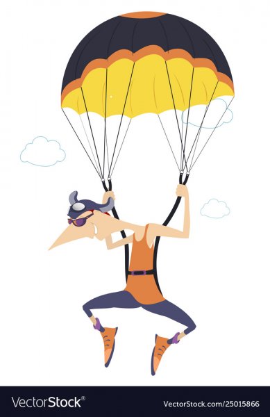 Парашютистка иллюстрация