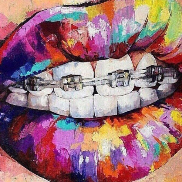 Зуб акварель