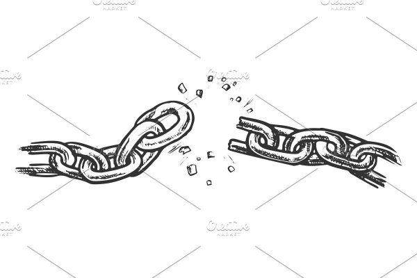 Тату звенья цепи