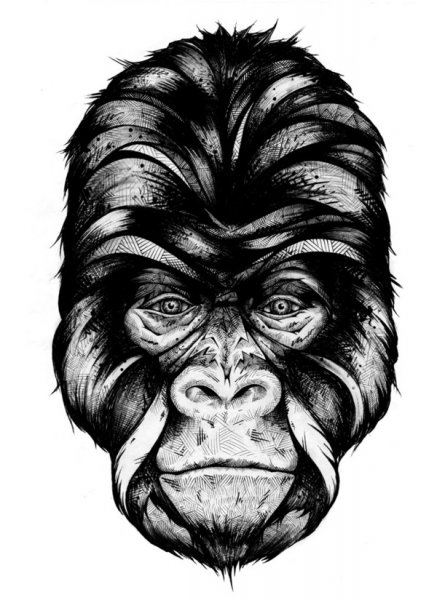 Тату обезьяна