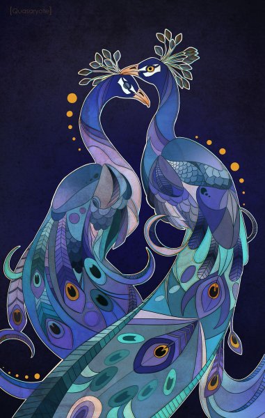 Павлины в стиле Модерн