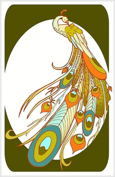 Коллаж Павлин