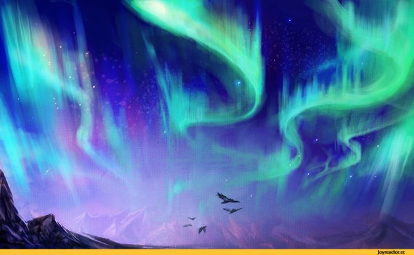 Северное сияние арты