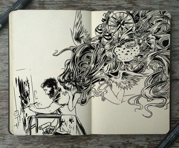 Арт гелевой ручкой