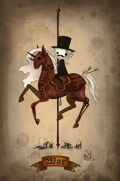 Четыре всадника апокалипсиса - чума, смерть, война и голод