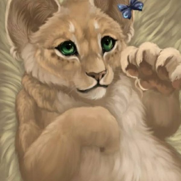Милые львята арт