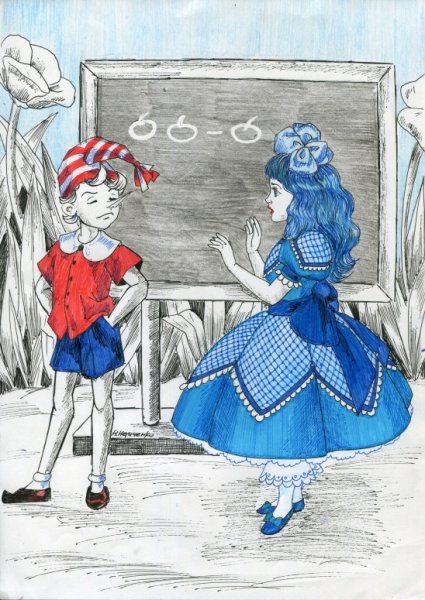 Персонажи золотого ключика Мальвина