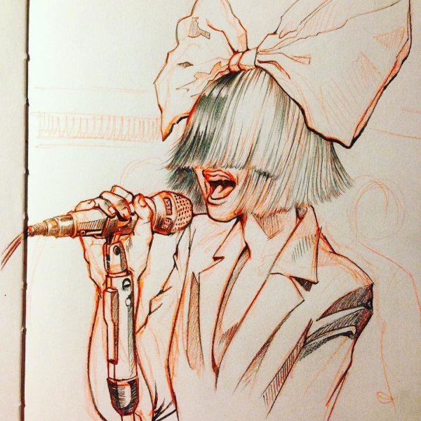 Сиа карандашом