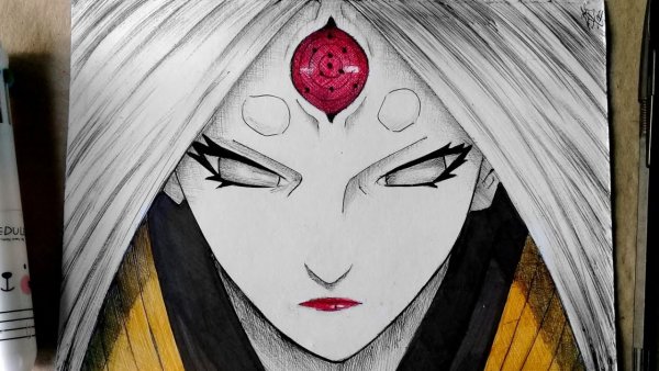 Рисунки Кагуя и Наруто