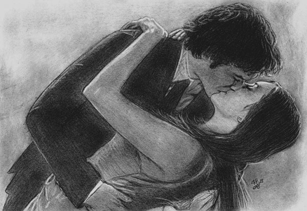 Деймон и Елена рисунок