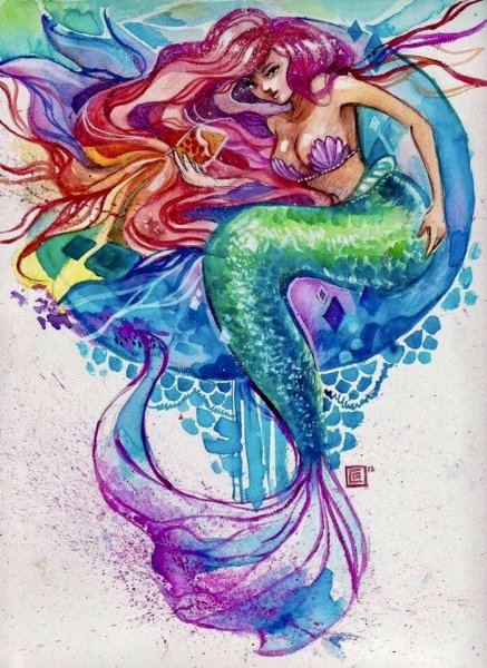 Русалка для рисования