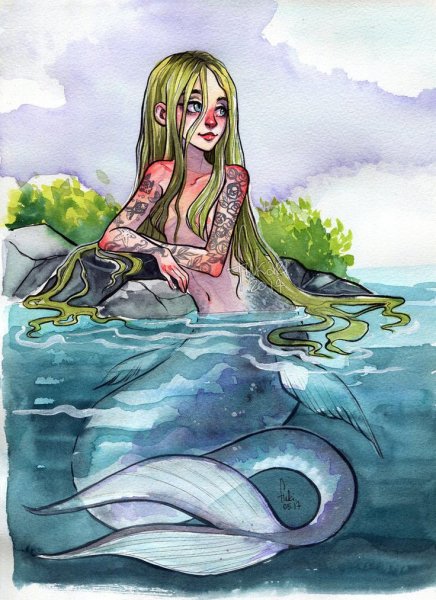 Русалка для рисования