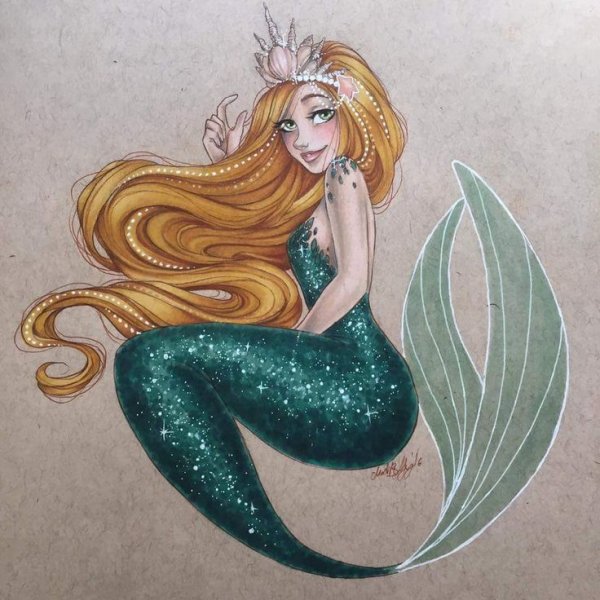 Русалка рисунок