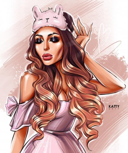 Модная девушка портрет