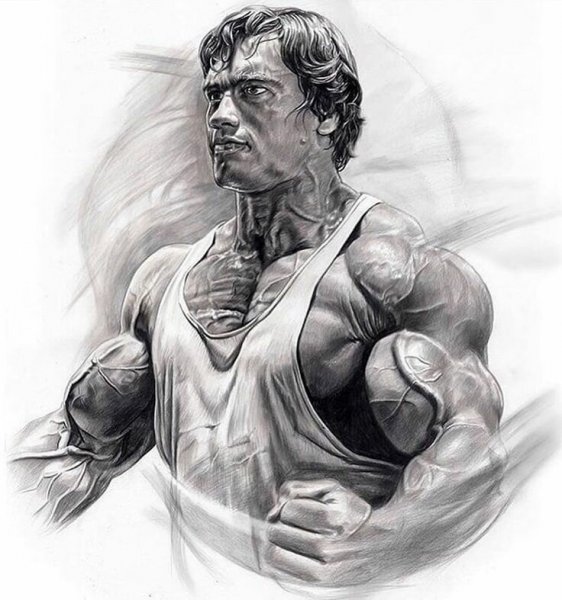 Качок плакат Арнольда Шварценеггера