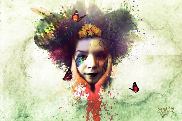 Абстрактное лицо девушки