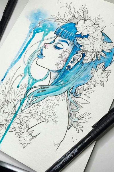 Стили рисования людей в скетчбуке