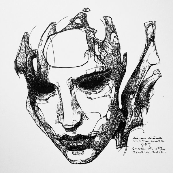 Эскиз маски рисунок