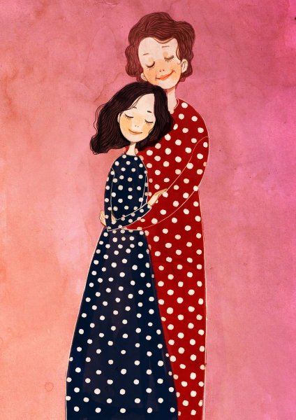 День матери милые иллюстрации