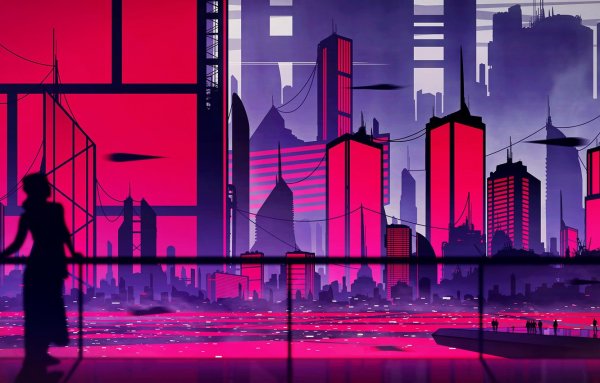 Неоновый город