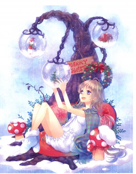 Новогодние аниме арты