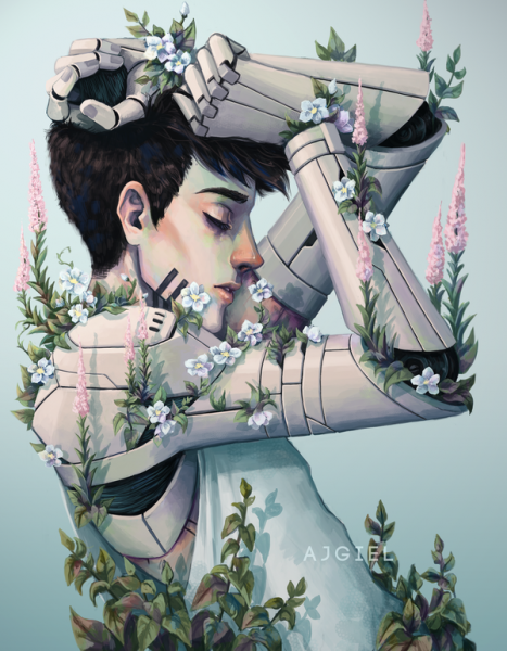 Арты с цветами из тела