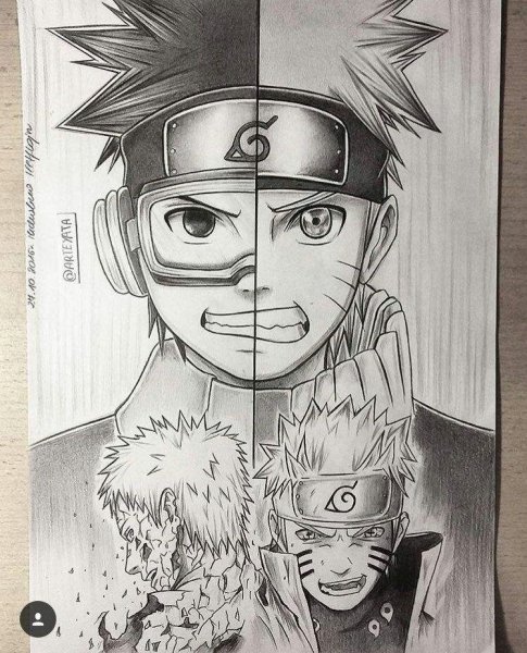 Наброски Наруто Масаши Кишимото