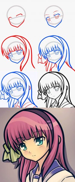 Аниме рисунки пошагово