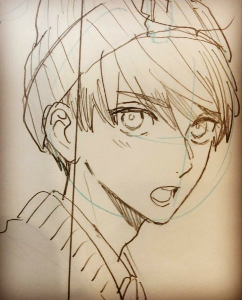 Аниме персонажи карандашом