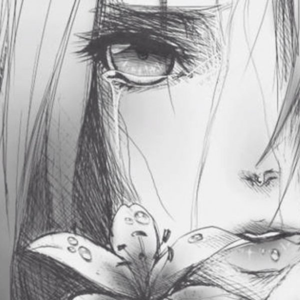 Аниме карандашом грустные