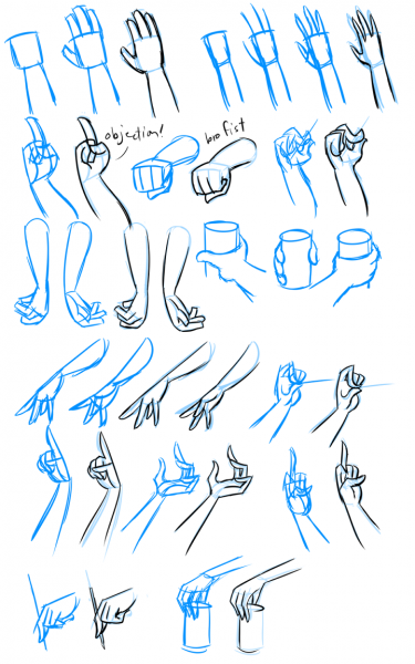 Стили рисования рук