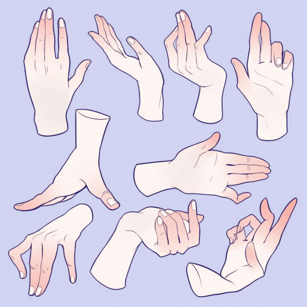 Референс рук аниме