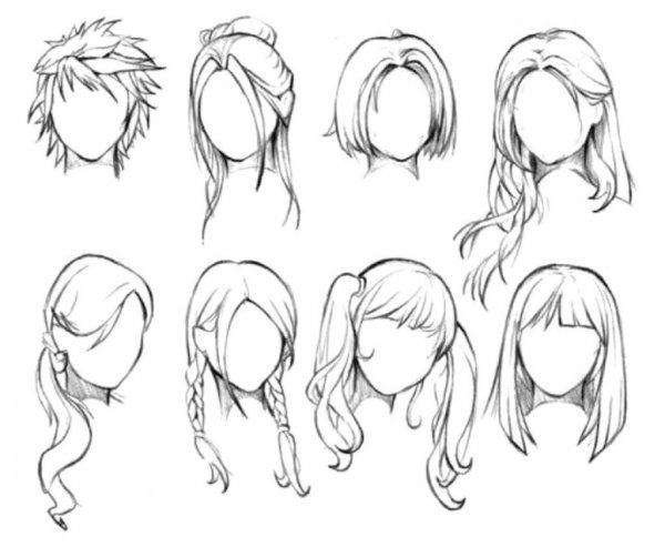 Скетчи причесок
