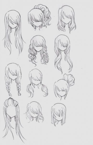 Скетчи причесок