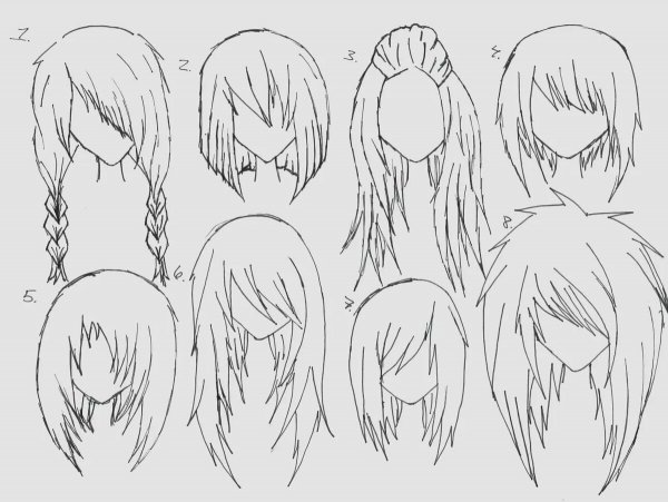 Аниме волосы