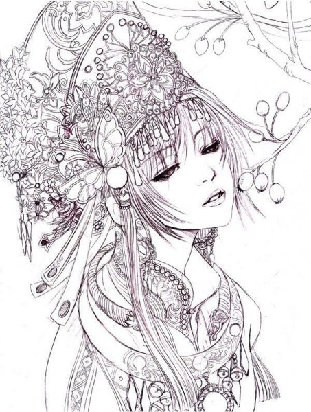 Аниме картинки для срисовки