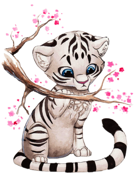 Милые тигры мультяшные