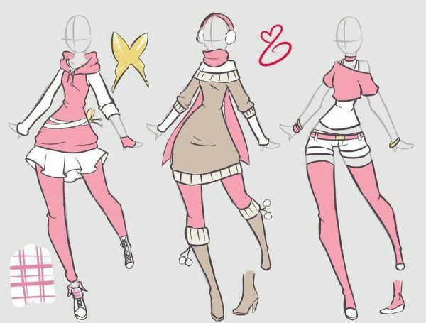 Рисунки одежды