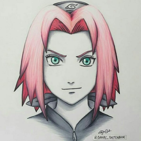 Сакура Харуно нарисовать