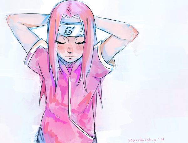 Сакура для срисовки из Наруто