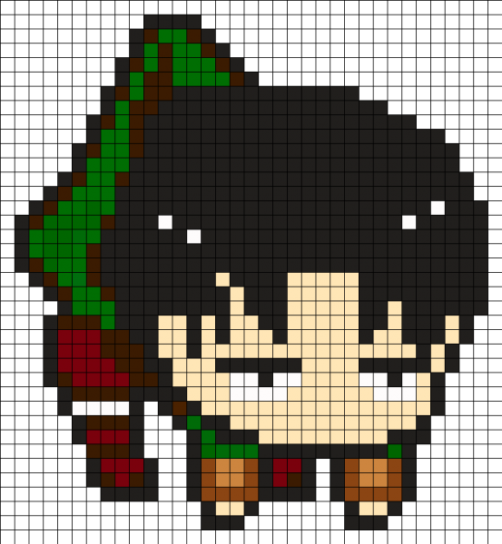 Схема вышивки атака титанов Леви