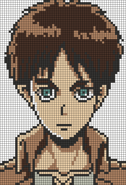 Атака титанов Эрен по клеточкам