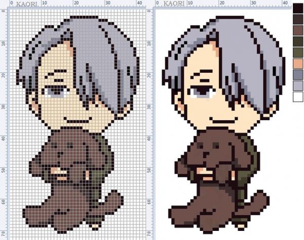 Вышивка крестом аниме персонажей