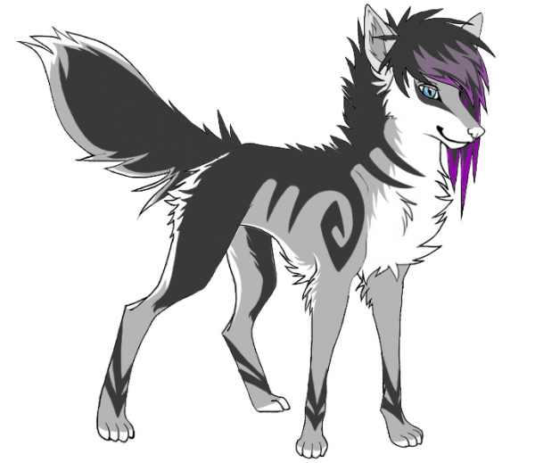 Волк для рисования аниме