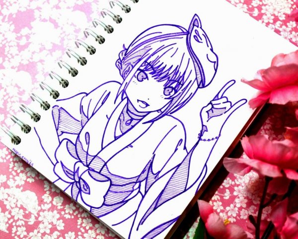 Аниме рисунки для скетчбука