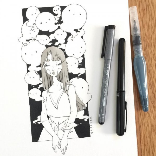 Арты для рисования в скетчбуке