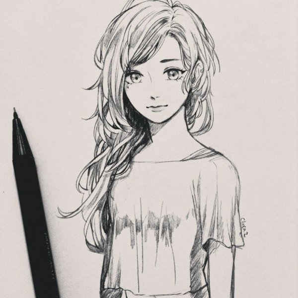 Милый стиль рисования девушек